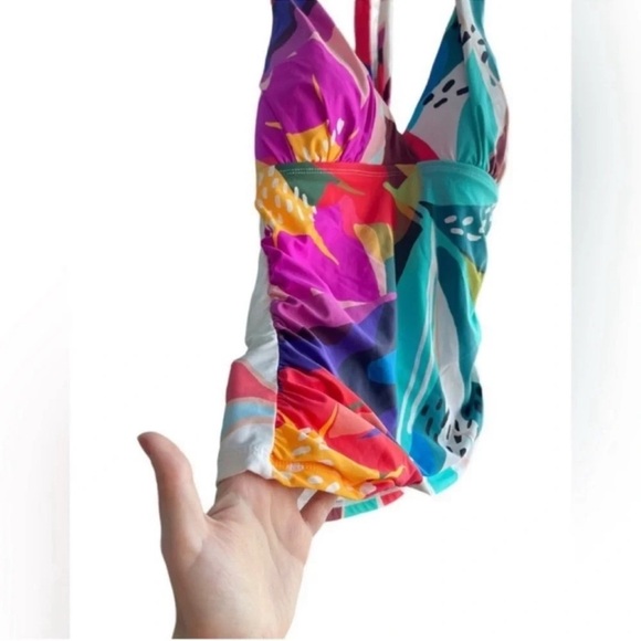 LA BLANCA Eclectic Shore Halter Tankini Top Size 4 - Picture 3 of 13